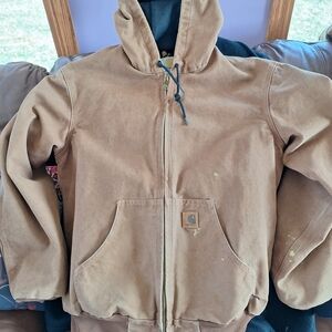 Carhartt Brown Hooded Lined Jacket - J160
